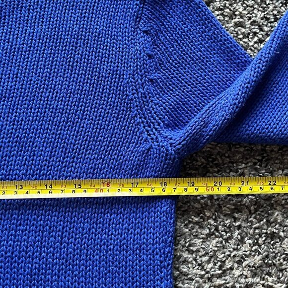 Polo Ralph Lauren Womens Large Blue Sweater Knit Pullover - Picture 7 of 8